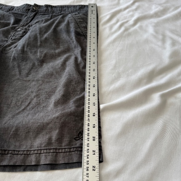 Prana‎ Men's HEMP Blend Lightweight Walking Shorts Casual Gray Size 34 Festival - Picture 14 of 15